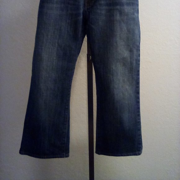 Lucky Brand Dungaree Distressed Blue Jeans Boys s 28 - Picture 2 of 13